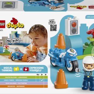 Konstruktorius LEGO® DUPLO® policijos motociklas 10471,11vnt - Image 2