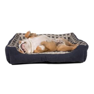 Soft bed sofa for a dog 75 x 58 x 19 cm size. L (navy blue) - Image 3