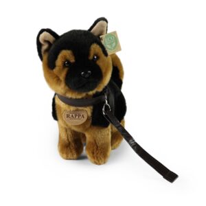 Rappa - Plush realistic toy Standing German Shepherd Dog with Leash 23 cm Eco-Friendly - Image 2