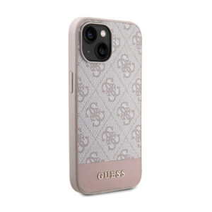 Guess 4G Bottom Stripe Collection - Apple iPhone 15 Case pink - Image 4