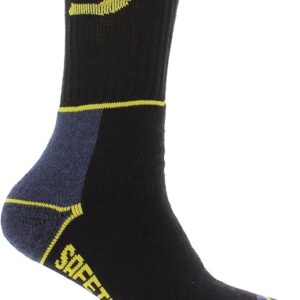 Kojinės SJSOCK, juoda/geltona/pilka, 43-47, 3 poros