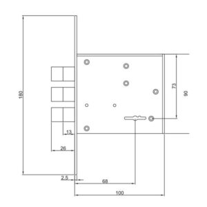 Įleidžiamoji spyna MP GOR, 30.01, CP, chromuota, chromo - Image 2