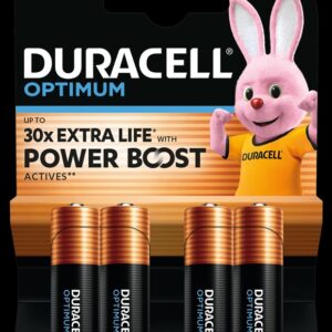 Elementai DURACELL OPTIMUM, AA/LR06, 1.5V, 4 vnt.
