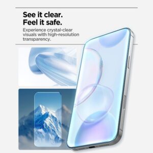 Apsauginis stiklas Spigen ALM GLAS.TR SLIM 3-pack Apple iPhone 17 Pro skaidrus - Image 11