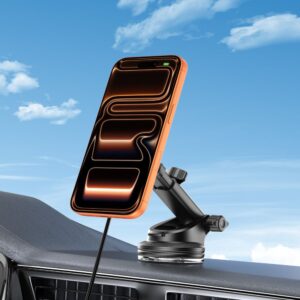 Tech-Protect V9 ArcticBoost magnetic MagSafe dashboard & vent automobilinis laikiklis su belaidžiu įkrovimu 25W QI2.2 juoda - Image 10