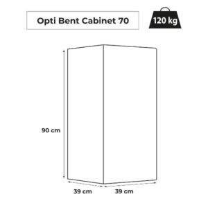 Aquael Optibent 70 balta spintelė 39x39x90cm - Image 3