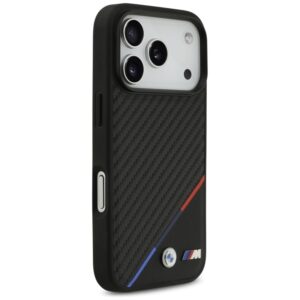 BMW M Carbon Tricolor Line MagSafe - dėklas skirtas Apple iPhone 17 Pro black - Image 4