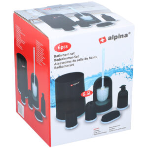Alpina - bathroom set 6 items (black/white) - Image 3