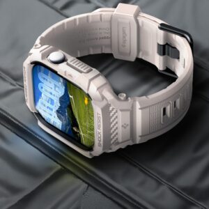 Spigen Rugged Armor ”Pro” V2 Apple Watch 10 / 11 (46 mm) Dune Beige - Image 11