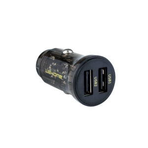WEKOME WP-C40 Vanguard Series - Car įkroviklis 2 x USB Fast Charging 15W juodos spalvos / Transparent - Image 4