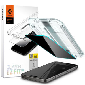 Spigen GLAS.TR EZ FIT Privacy - Apsauginis stiklas with privacy filter skirtas iPhone 15 Pro Max