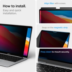 Apsauginė plėvelė su privatumo filtru Spigen SAFE VIEW MacBook Air 13 M2 / M3 / M4 / 2023-2025 PRIVACY - Image 12
