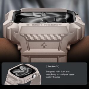 Spigen Rugged Armor ”Pro” V2 Apple Watch 10 / 11 (46 mm) Dune Beige - Image 12