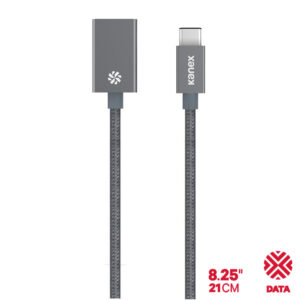 Kanex DuraBraid™ Adapter - USB-C to USB 3.0 type A Aluminium Adapter Space Grey