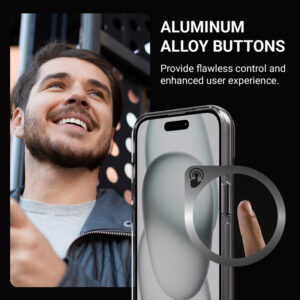 Crong Clear MAG Pro - dėklas Apple iPhone 15 MagSafe black - Image 2