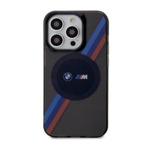 BMW Tricolor Stripes MagSafe - dėklas skirtas Apple iPhone 14 Pro Grey - Image 3