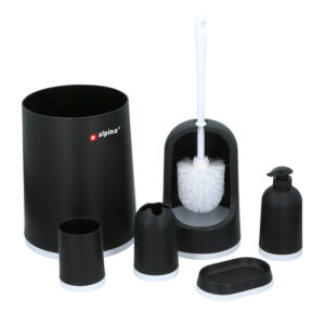 Alpina - bathroom set 6 items (black/white) - Image 1