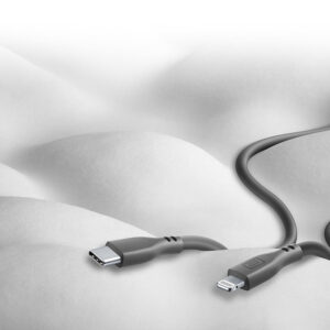 Cellularline Soft Cable - USB-C to Lightning cable MFi certified 1.2 m black - Image 2