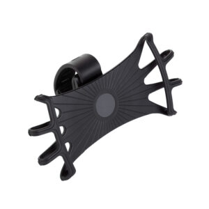 Swivel silicone bike holder with replaceable head - juodos spalvos