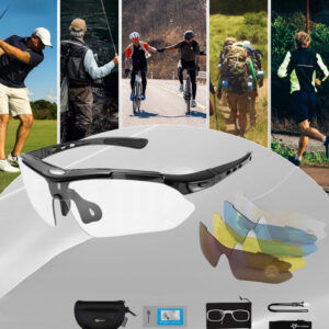 Rockbros 10003 Polarized Cycling Glasses - Black - Image 3