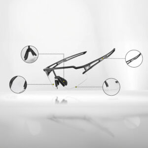 Rockbros 10175 photochromic UV400 cycling glasses - black - Image 4