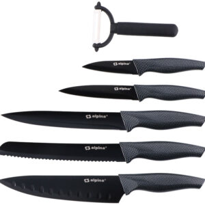 Alpina - Stainless steel INOX knife set 6 pcs. (Black)