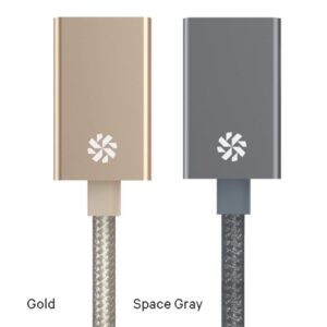 Kanex DuraBraid™ Adapter - USB-C to USB 3.0 type A Aluminium Adapter Space Grey - Image 4