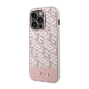 Guess GCube Stripes MagSafe - dėklas skirtas Apple iPhone 14 Pro Max Pink - Image 2