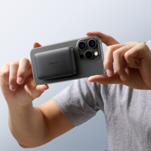 Powerbank Joyroom JR-W020 Mini 5000mAh USB-A USB-C inductive 20W - juodos spalvos + USB-C / USB-C cable - Image 9