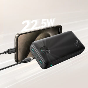 Powerbank Joyroom JR-PBF16 20000mAh USB-C USB-A 22.5W - juodos spalvos - Image 8