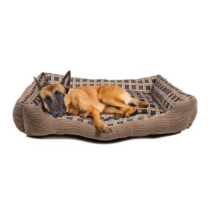 Soft bed sofa for a dog 90 x 70 x 20 cm, size XL (beige) - Image 3