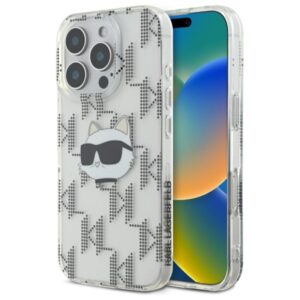 Karl Lagerfeld IML Choupette Head Electroplated - dėklas skirtas Apple iPhone 16 Pro transparent - Image 1
