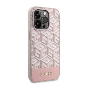 Guess GCube Stripes MagSafe - dėklas skirtas Apple iPhone 14 Pro Max Pink - Image 4