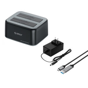 Orico 6829C3 Docking Station for 2 x 2.5"/3.5" SATA HDD/SSD - juodos spalvos - Image 2