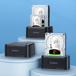 Orico 6829C3 Docking Station for 2 x 2.5"/3.5" SATA HDD/SSD - juodos spalvos - Image 3