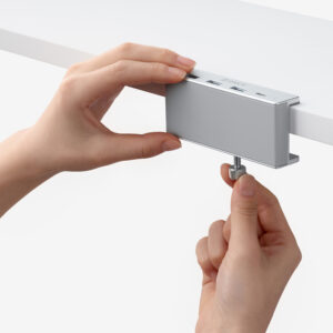 Orico MH4PC Hub Clamp-Mounted USB-C / 3x USB-A 3.0 + 1x USB-C 3.0 - sidabro spalvos - Image 3