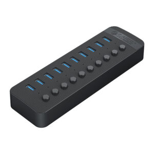 Orico CT2U3-10AB 10x USB-A 3.0 Hub with Switches - juodos spalvos