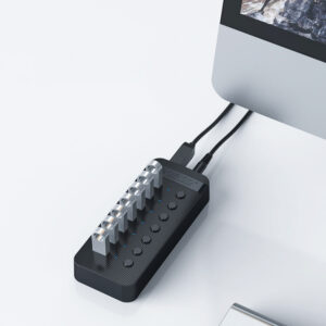 Orico CT2U3-13AB 13x USB-A 3.0 Hub with Switches - juodos spalvos - Image 5