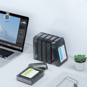 Orico PPH-35 protective case 3.5" disk box - semi-transparent, pilkos spalvos - Image 2