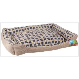 Soft bed sofa for a dog 90 x 70 x 20 cm, size XL (beige) - Image 2