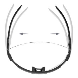 Rockbros Cycling Glasses Photochromic, with UV Protection and Corrective Insert - Transparent Black - Image 4