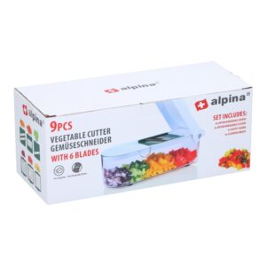 Alpina - Mandoline / multifunctional vegetable slicer with 6 blades 27.5x11x10.8 cm - Image 5