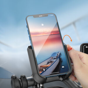 Joyroom JR-ZS431 phone holder for bike, motorcycle, scooter - juodos spalvos - Image 4