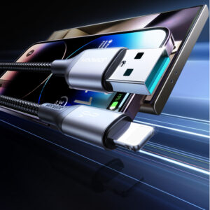 Joyroom S-A28 Flash Series 3A USB-A - Lightning cable 2m - juodos spalvos - Image 2