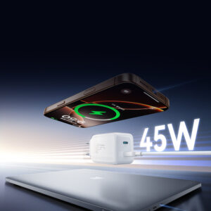 Joyroom JR-TCL05 45W GaN Wall Charger with Cable Organizer - baltos spalvos - Image 6