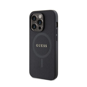 Guess Saffiano MagSafe - dėklas skirtas Apple iPhone 15 Pro black - Image 2