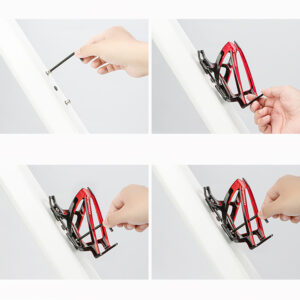 Wozinsky WUR-01BR Bike Bottle Holder Basket - Black and Red - Image 9