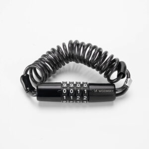 Wozinsky WBN-01R bicycle lock for a bicycle helmet, waterproof, 4-digit combination - black - Image 2