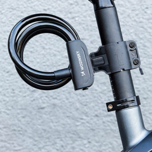 Wozinsky WPB-01R Portable Bike Lock with Anti-Theft Cable and 2 Keys for Electric Bikes and Motorcycles - Black - Image 4