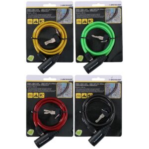 Dunlop - Keyed spiral bike lock (Yellow) - Image 4